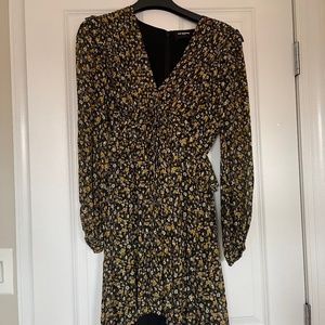 NWT The Kooples Camo Flowers Ruffled Mini Dress